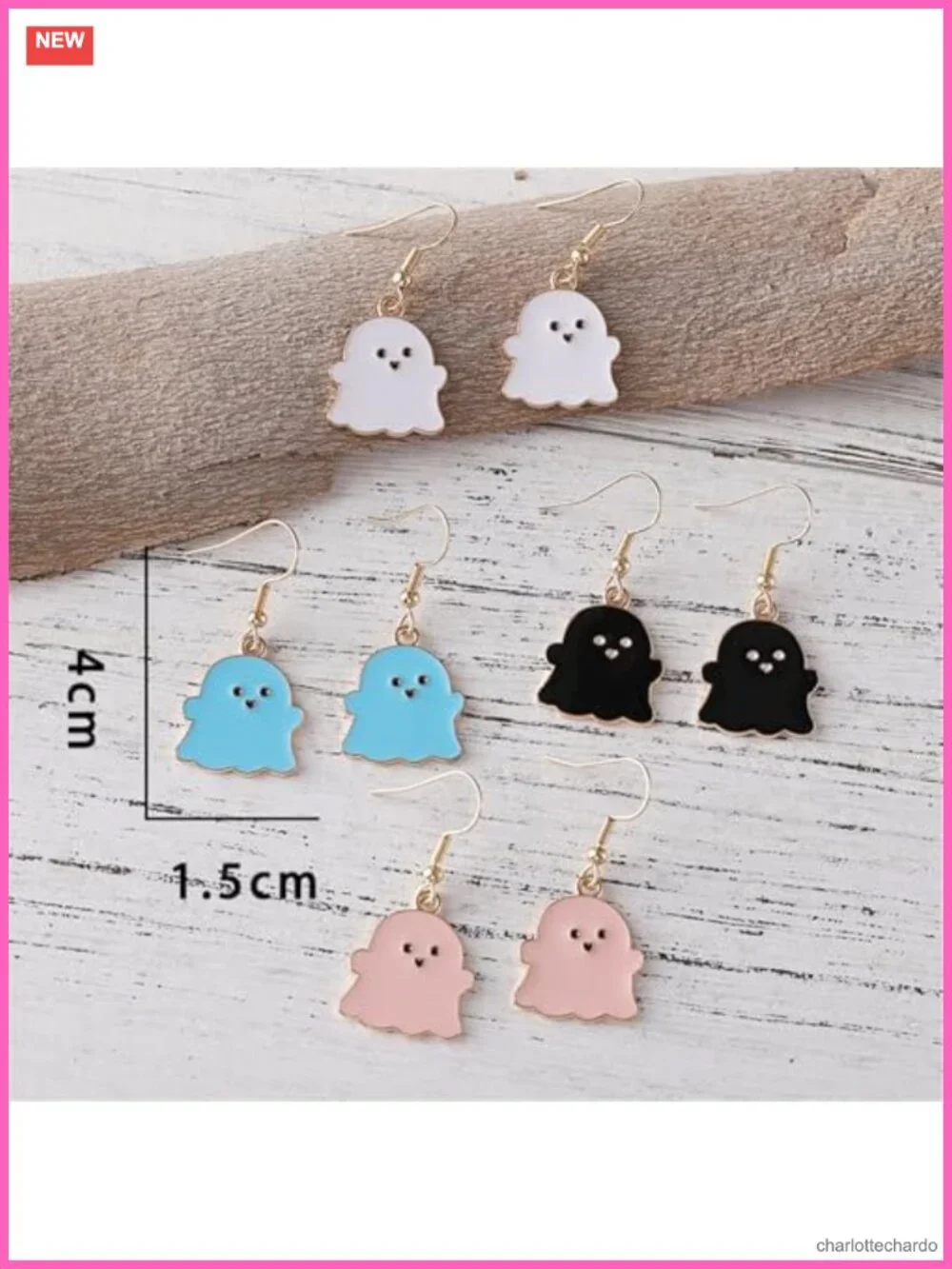 Ghost Earrings Women Cute Funny Kawaii Drop Dangle Zinc Jewelry